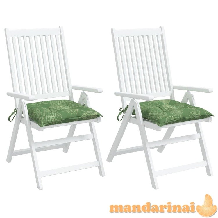 Kėdės pagalvėlės, 2vnt., 40x40x7cm, audinys, su lapais
