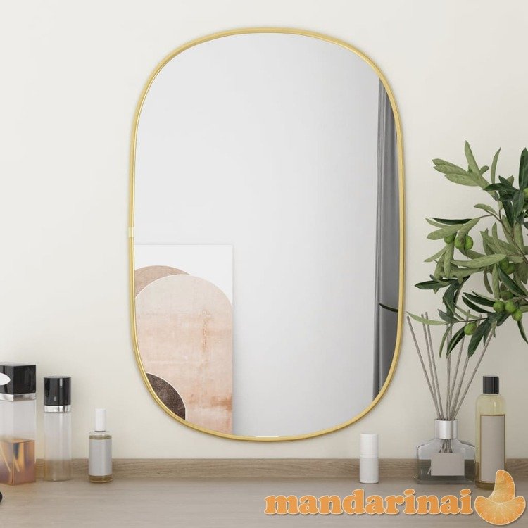 Sieninis veidrodis, auksinės spalvos, 60x40cm