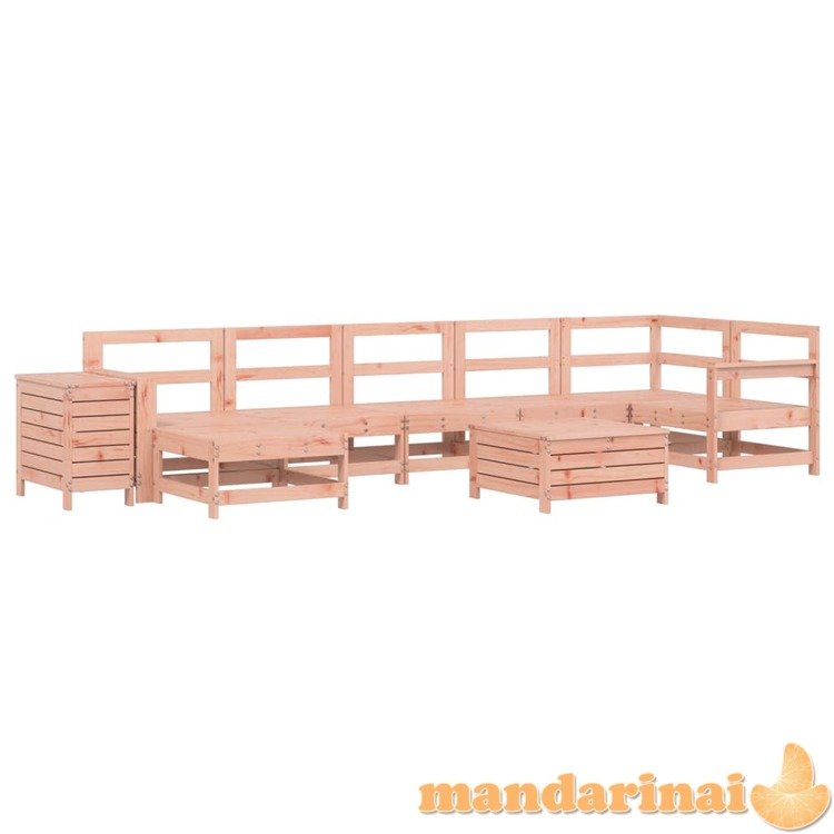 Sodo sofos komplektas, 9 dalių, douglas eglės medienos masyvas