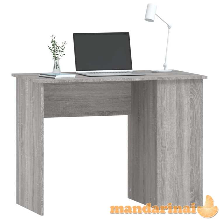 Rašomasis stalas, pilkas ąžuolo, 100x55x75cm, apdirbta mediena