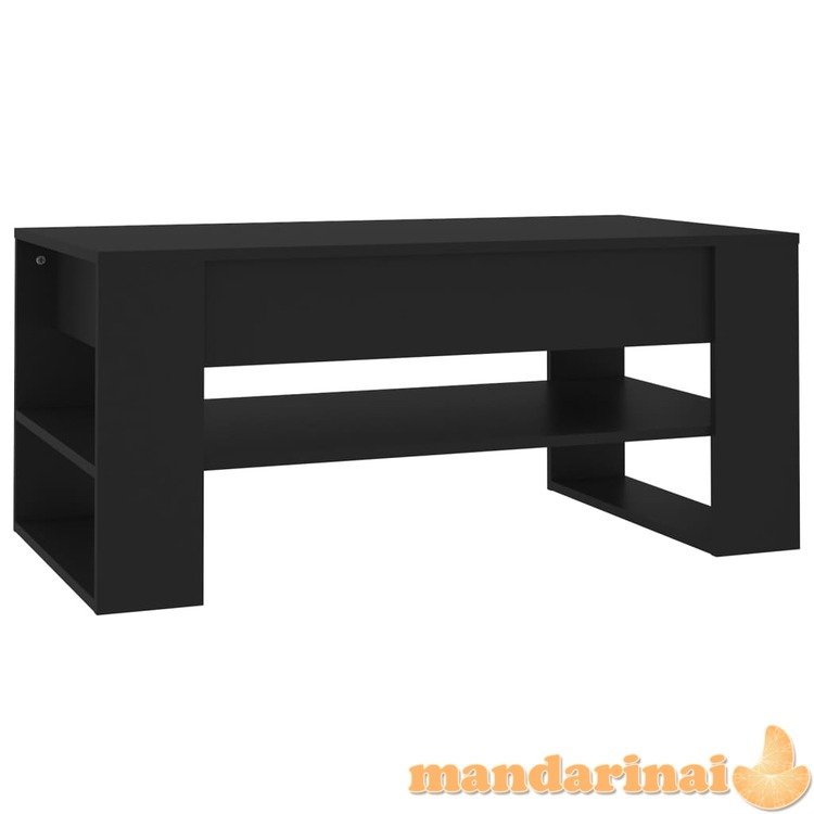 Kavos staliukas, juodas, 102x55x45cm, apdirbta mediena