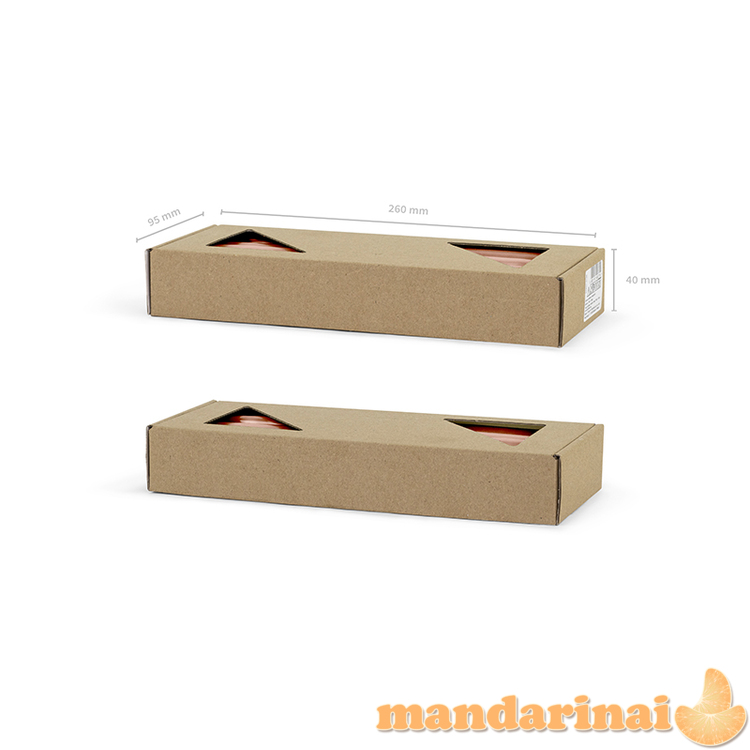 Taper candles, metallic, rose gold, 24cm (1 pkt / 10 pc.)