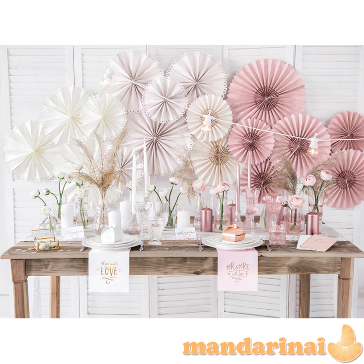 Taper candles, metallic, rose gold, 24cm (1 pkt / 10 pc.)