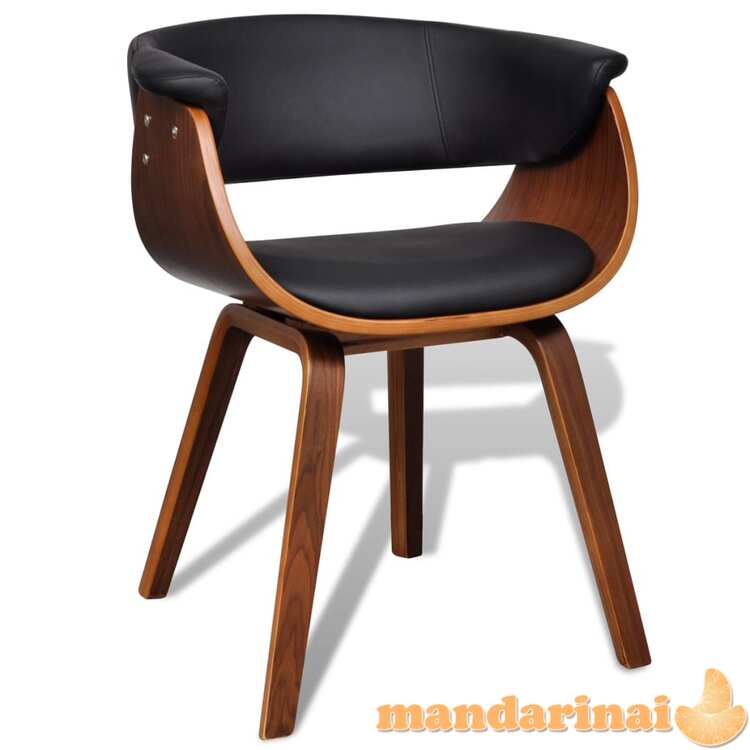 Valgomojo kėdė, išlenkta mediena ir dirbtinė oda