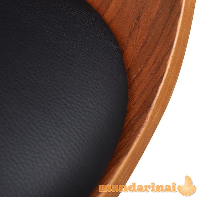 Valgomojo kėdė, išlenkta mediena ir dirbtinė oda
