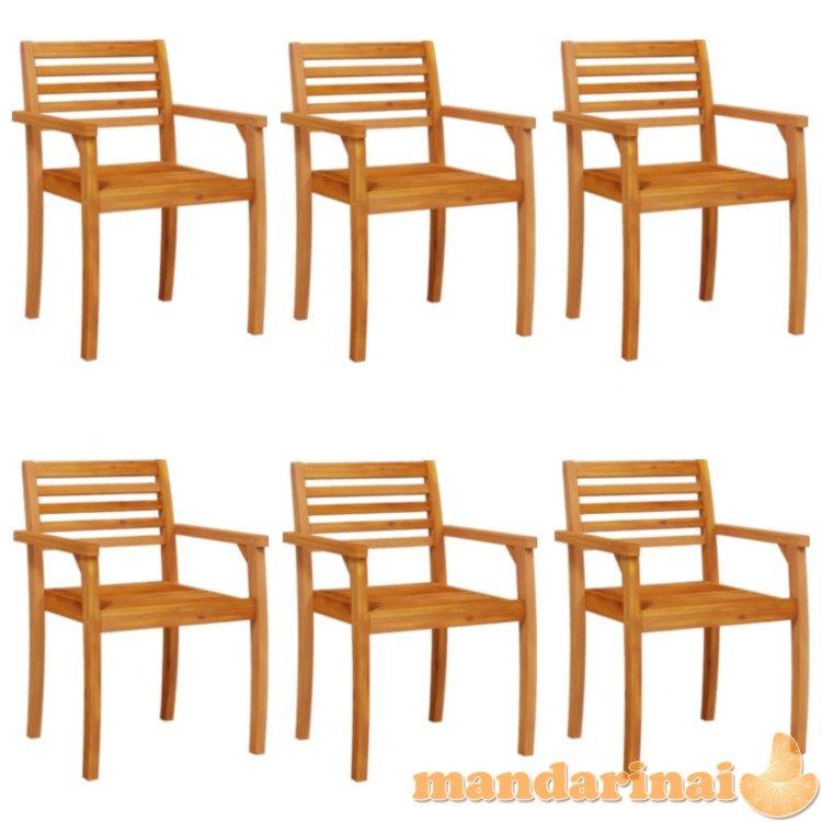 Sodo kėdės, 6vnt., 59x55x85cm, akacijos medienos masyvas