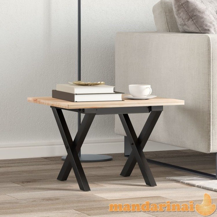 Kavos staliuko kojos, 30x30x33cm, ketus, x formos rėmas
