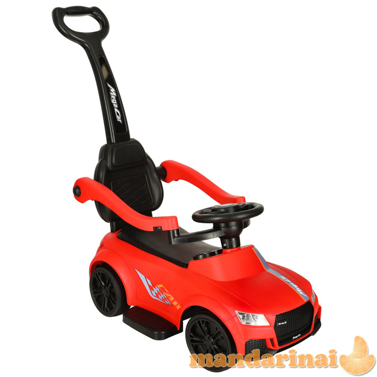 Vairuotojo stumiamas automobilis 3in1 su raudonais garsiniais žibintais