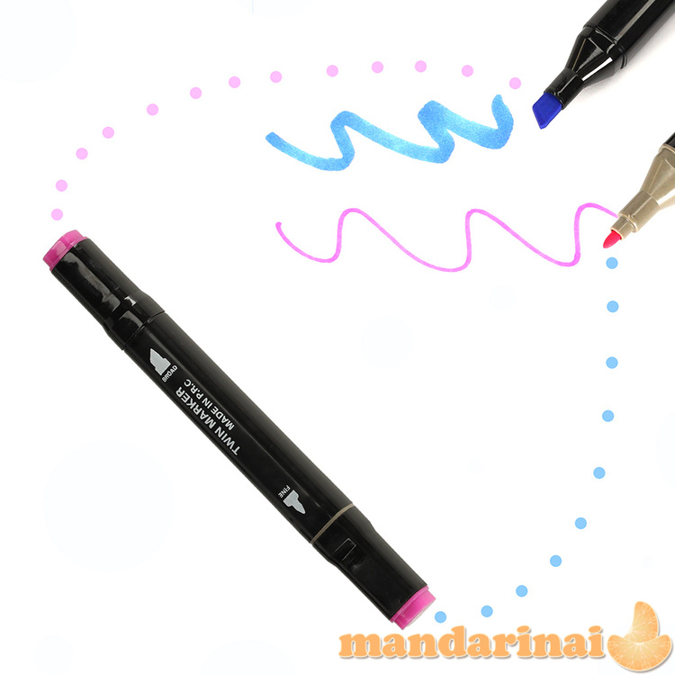 Dvipusiai alkoholio žymekliai dėkle 120 + stovas 3