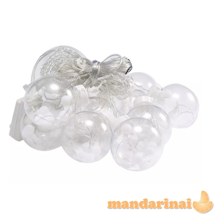 LED užuolaidiniai šviestuvai pakabinami rutuliai 3m 108LED daugiaspalviai 1