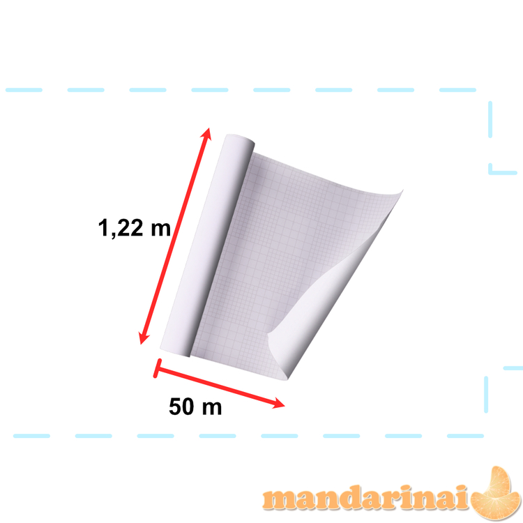 Folijos rulonas, lipnus langas, pieniškas matinis 1,22x50m