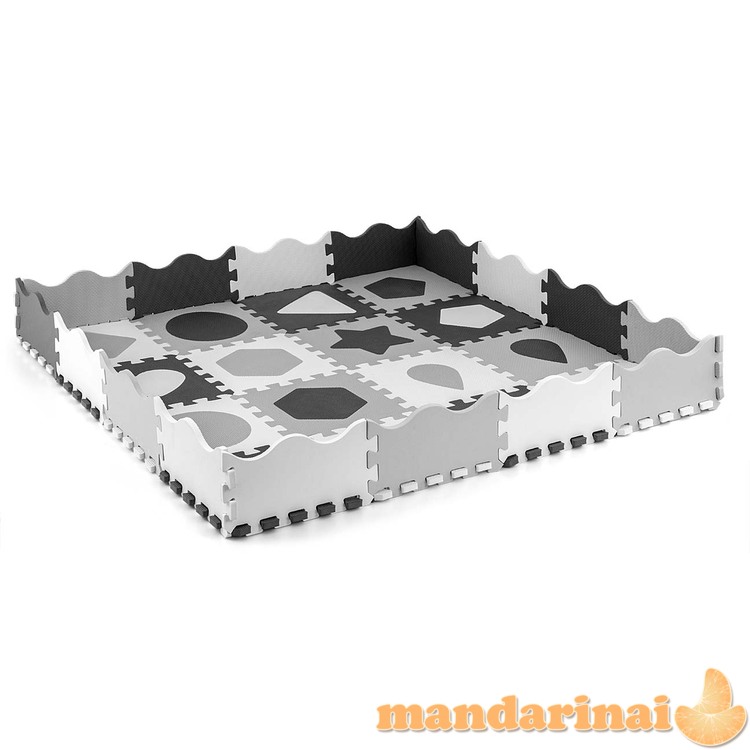 Jolly 4x4 Shapes dėlionės porolono kilimėlis – pilka