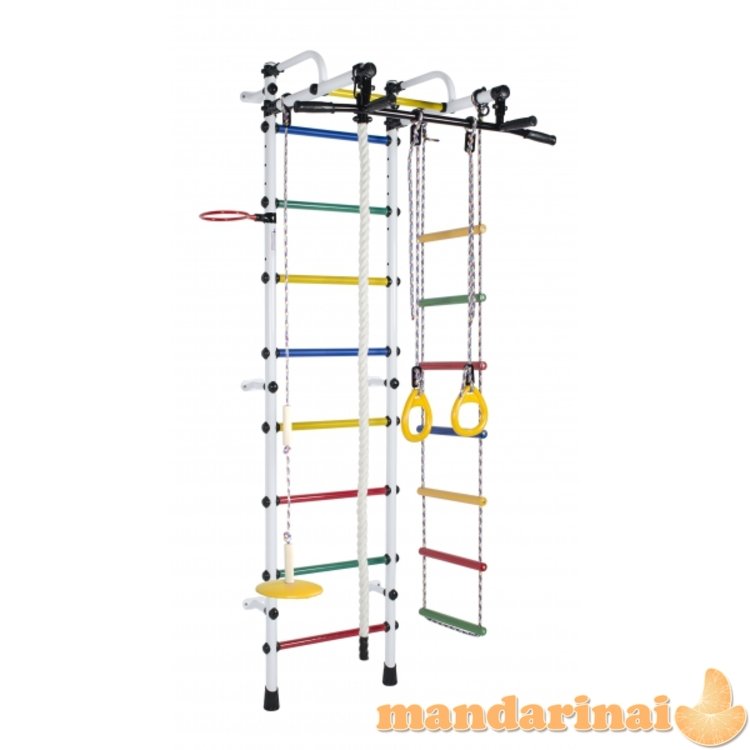 Sporto kompleksas (gimnastikos sienelė) RAINBOW PRO balta-vaivorykštė, 230x52,5cm