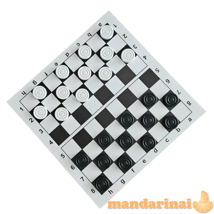 Šaškės plastikinės su kartonine lenta