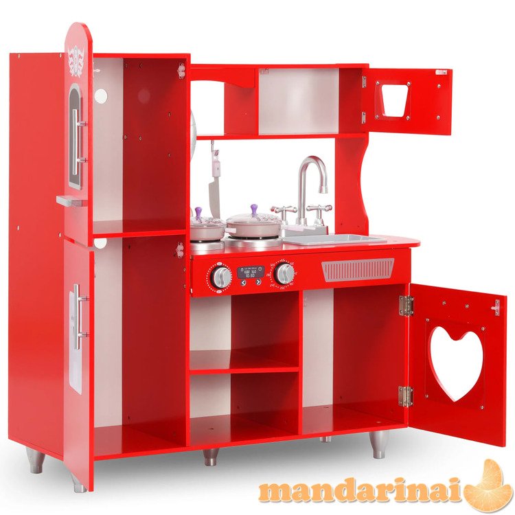 Vaikiška virtuvėlė, raudonos spalvos, 84x31x89cm