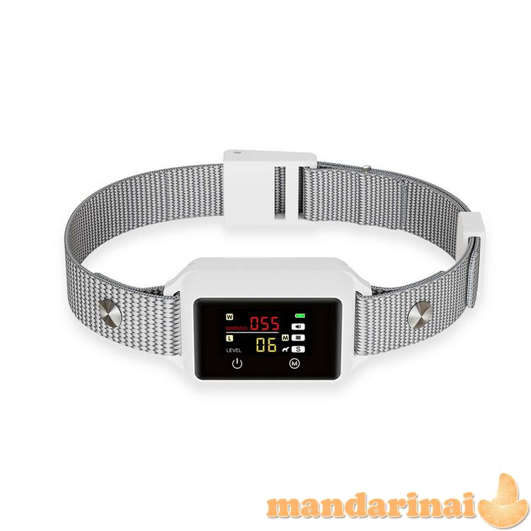 Naujausios kartos antkaklis nuo lojimo su lietimui jautriu ekranu