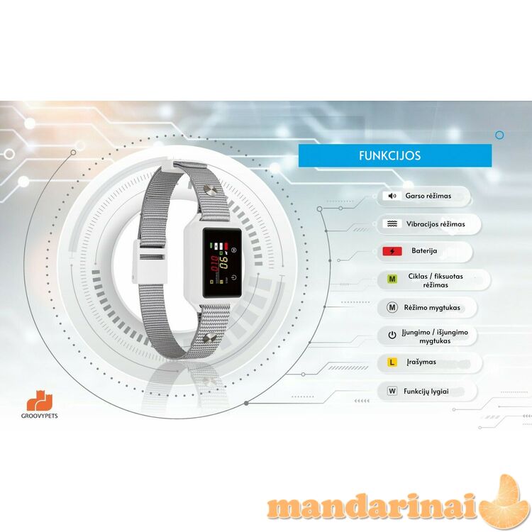 Naujausios kartos antkaklis nuo lojimo su lietimui jautriu ekranu 2