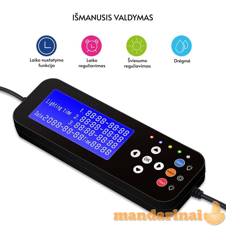 Dviguba stalinė lempa augalams su išmaniuoju valdymu