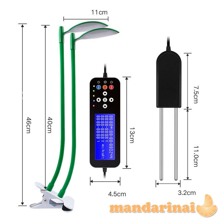 Dviguba stalinė lempa augalams su išmaniuoju valdymu