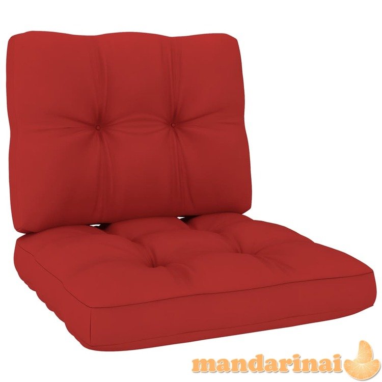 Pagalvės sofai iš palečių, 2vnt., raudonos spalvos