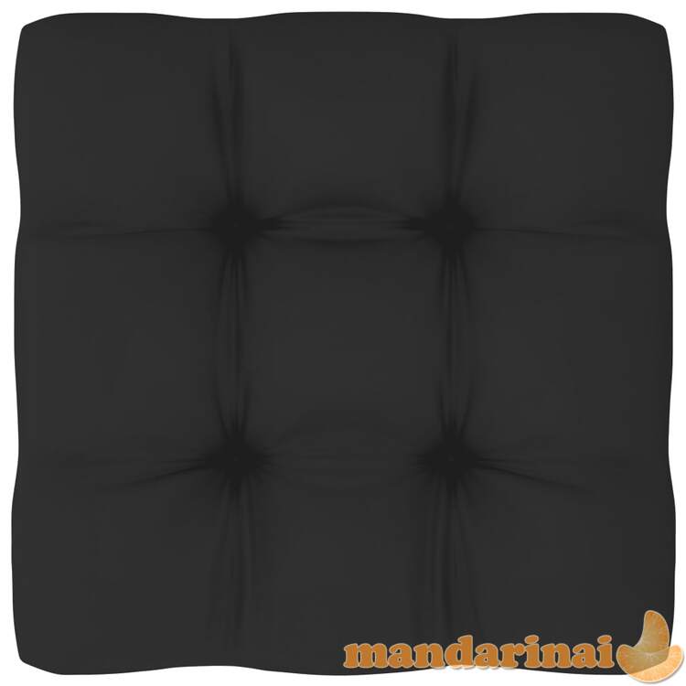 Pagalvė sofai iš palečių, juodos spalvos, 70x70x10cm