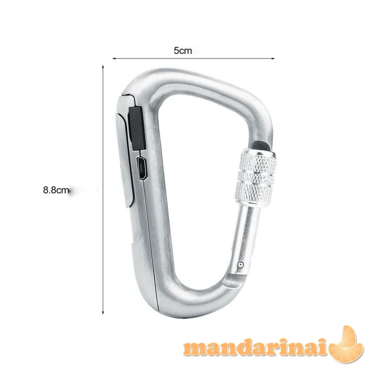 Pakraunamas USB žiebtuvėlis - karabinas