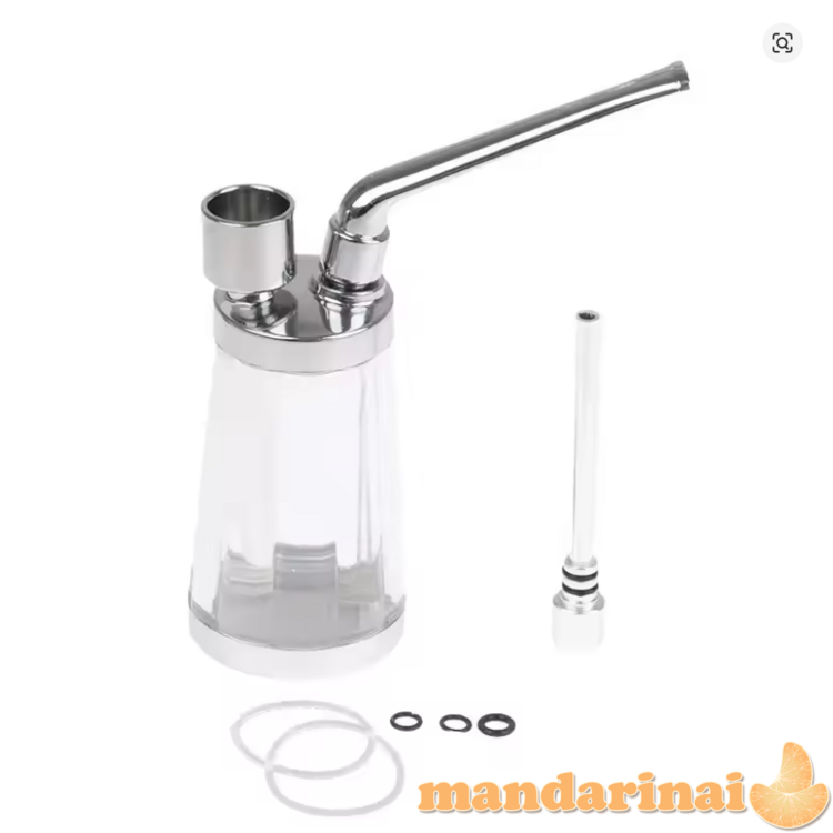 Nešiojamas mini kaljanas, rūkymo pypkė su metaliniu vamzdeliu 3