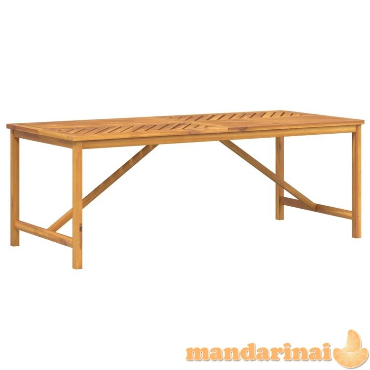 Sodo valgomojo stalas, 200x90x74cm, akacijos medienos masyvas