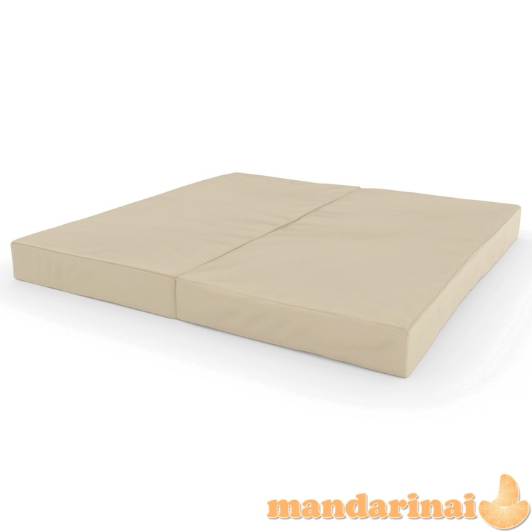 Sulankstomas gimnastikos čiužinys SANRO 100x100x10 cm kreminis