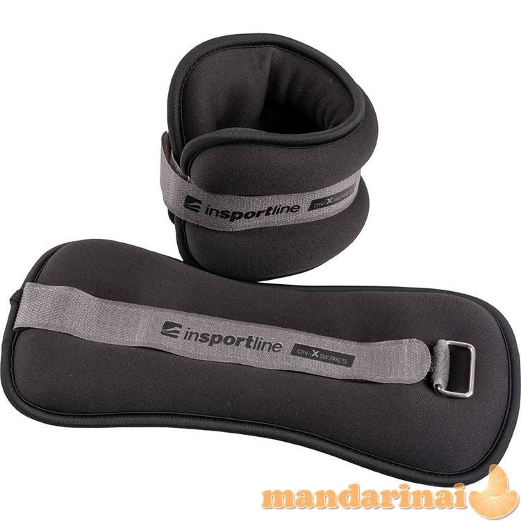 Apyrankės ant kulk&scaron;nies ir rie&scaron;o inSPORTline ON-X Neoprener 2 x 1 kg