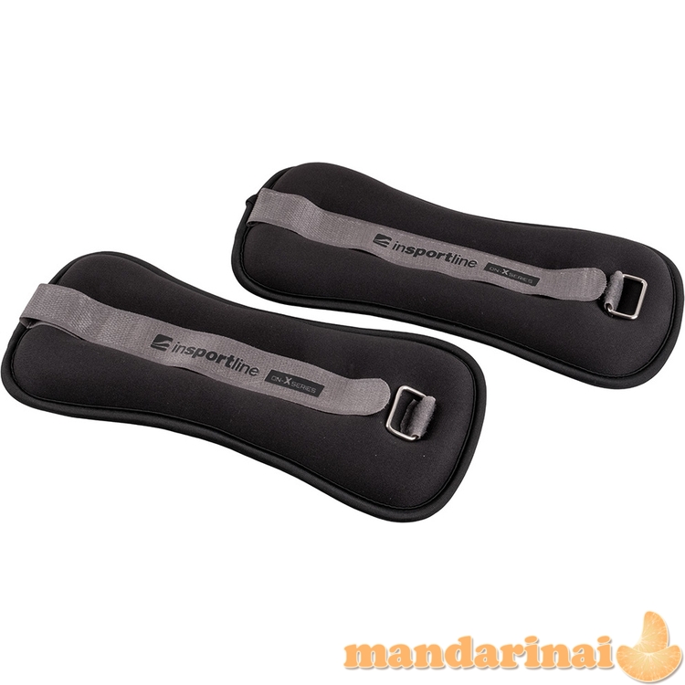 Apyrankės ant kulk&scaron;nies ir rie&scaron;o inSPORTline ON-X Neoprener 2 x 1 kg