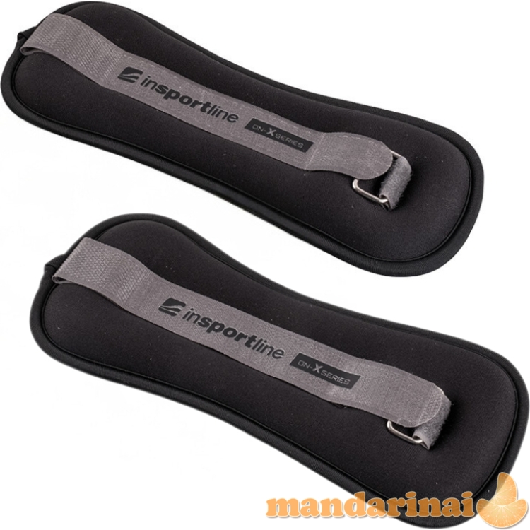 Apyrankės ant kulk&scaron;nies ir rie&scaron;o inSPORTline ON-X Neoprener 2 x 1,5 kg