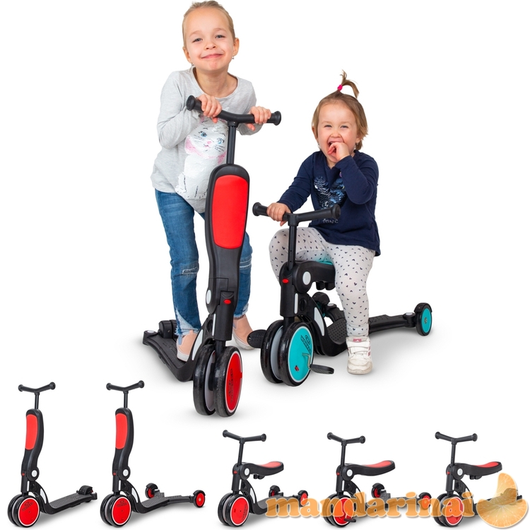 Vaiki&scaron;kas balansinis dviratukas-paspirtukas 5-in-1 Worker Finfo