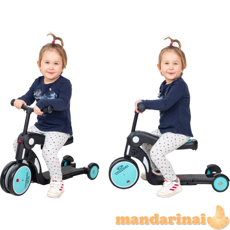 Vaiki&scaron;kas balansinis dviratukas-paspirtukas 5-in-1 Worker Finfo