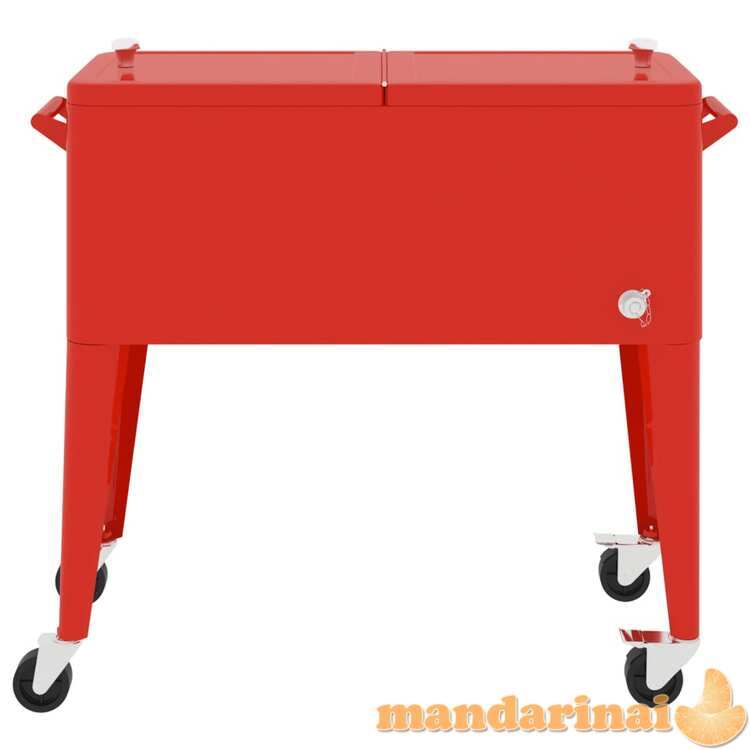 Šaldytuvas-vežimėlis, raudonos spalvos, 92x43x89cm
