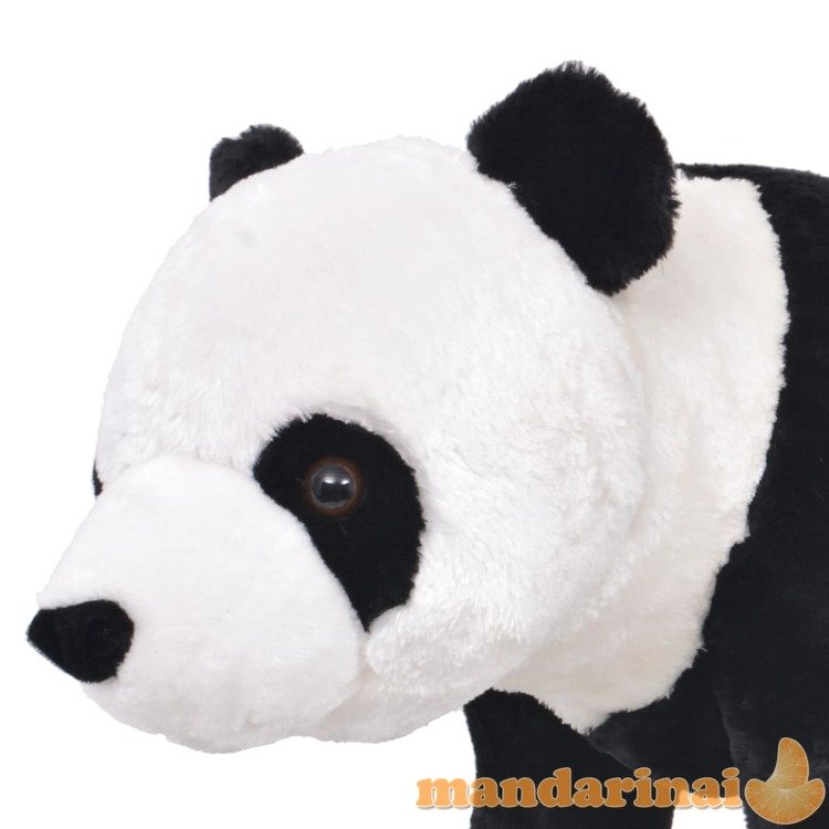 Stovintis pliušinis žaislas panda, juodas ir baltas, xxl