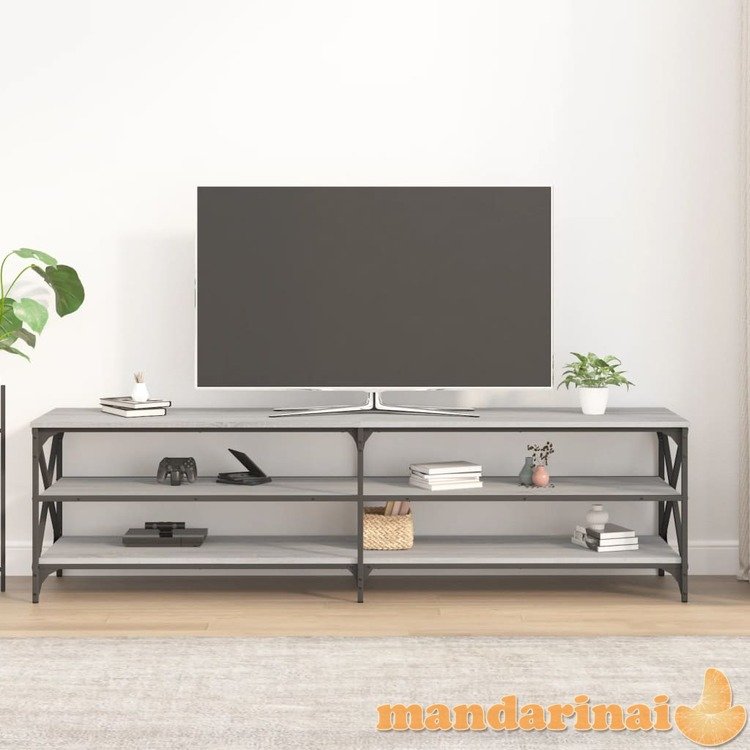 Televizoriaus spintelė, pilka ąžuolo, 180x40x50cm, mediena