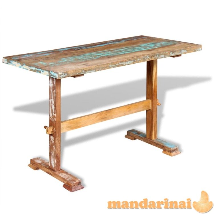 Valgomojo stalas, masyvi perdirbta mediena, 120x58x78 cm