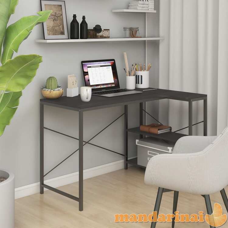 Kompiuterio stalas, juodos spalvos, 110x72x70cm, mdp