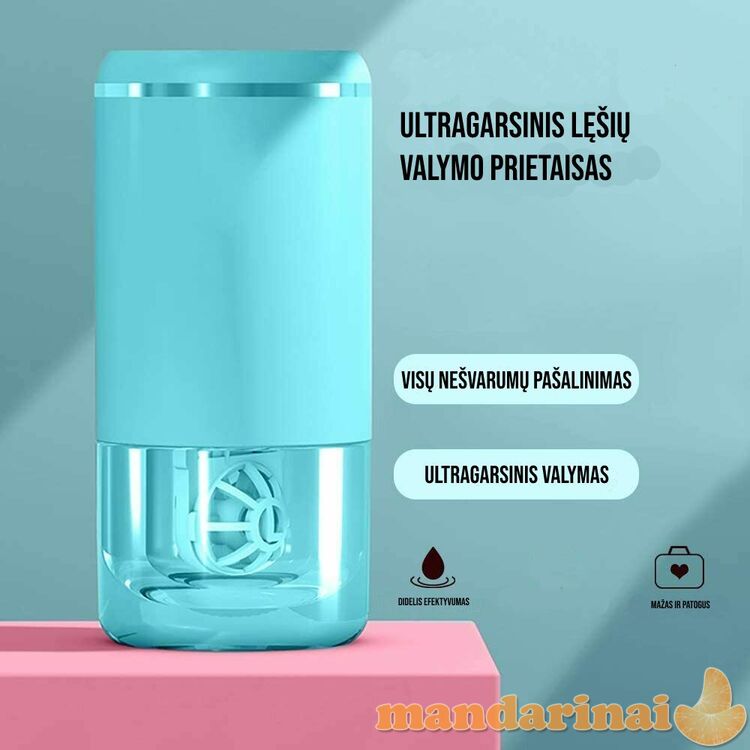 Ultragarsinis kontaktinių lęšių valymo aparatas