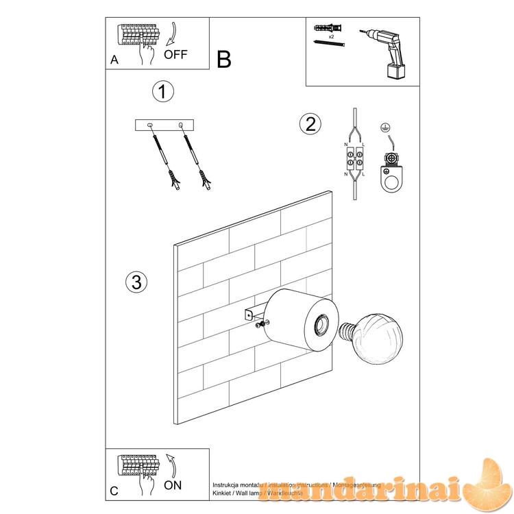 Sieninė lemputė Salgado natūrali mediena 4