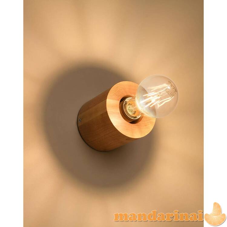 Sieninė lemputė Salgado natūrali mediena