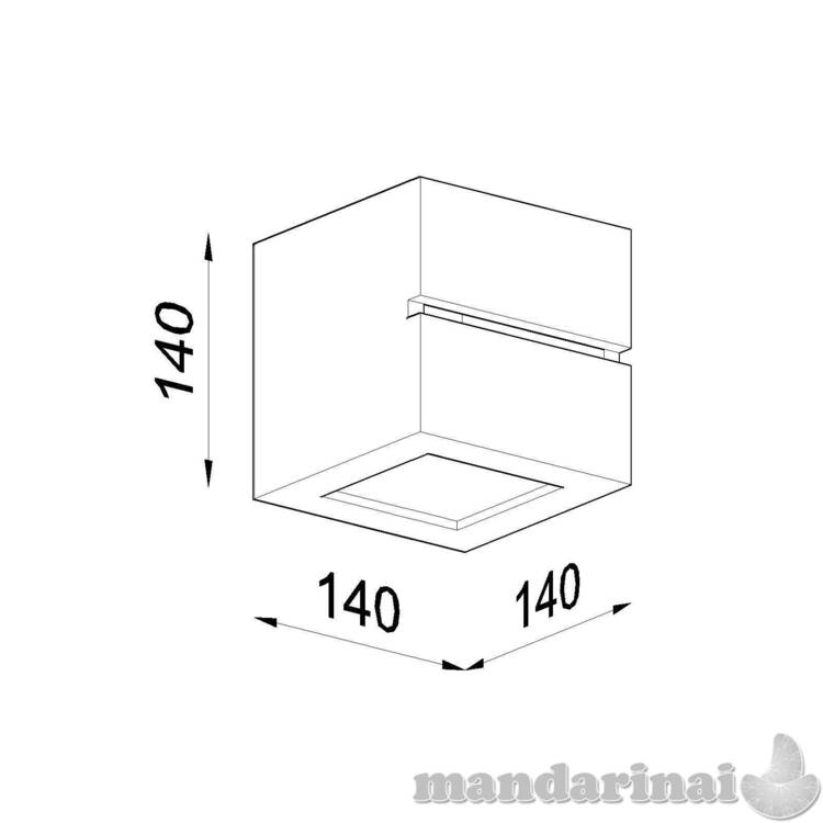 Sieninis šviestuvas keramika leo linija
