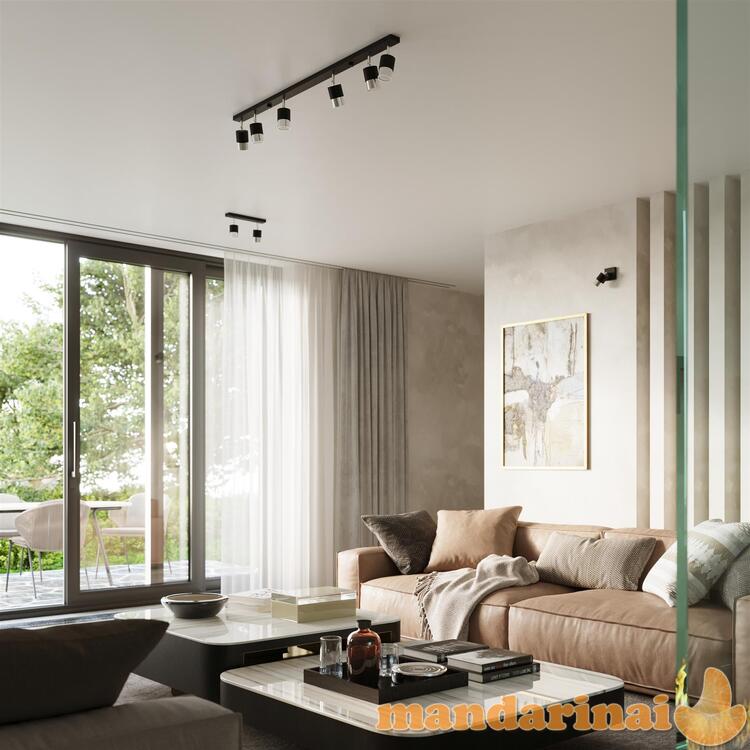 Sieninis šviestuvas „Nero Black“/„Chrome“ 5