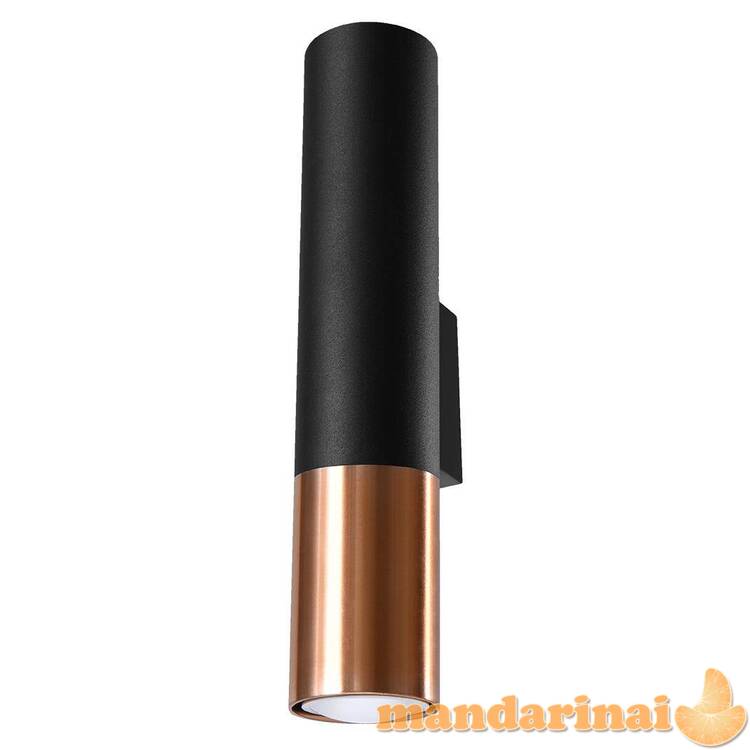 Sieninė lemputė Loopez juoda/vario 2