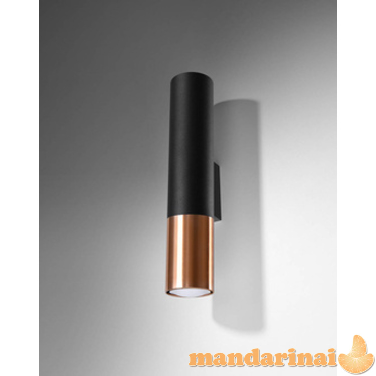 Sieninė lemputė Loopez juoda/vario 8