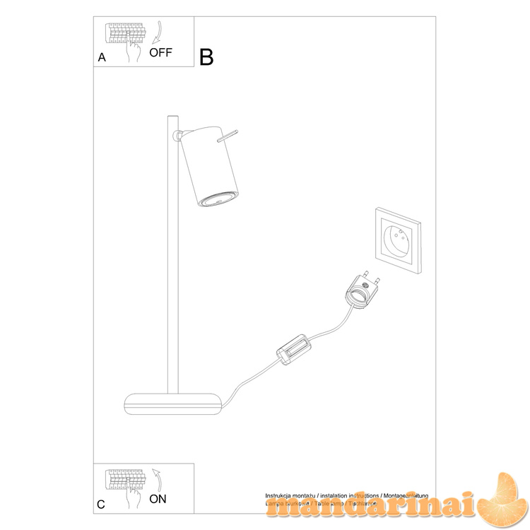 Stalo lempos žiedas juodas