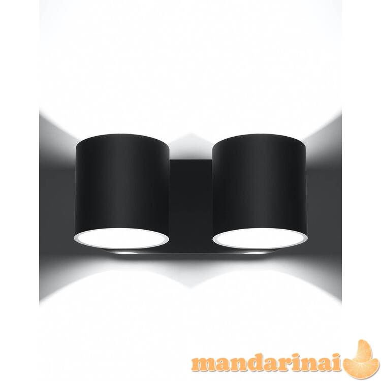 Sieninis šviestuvas Orbis 2 juodas