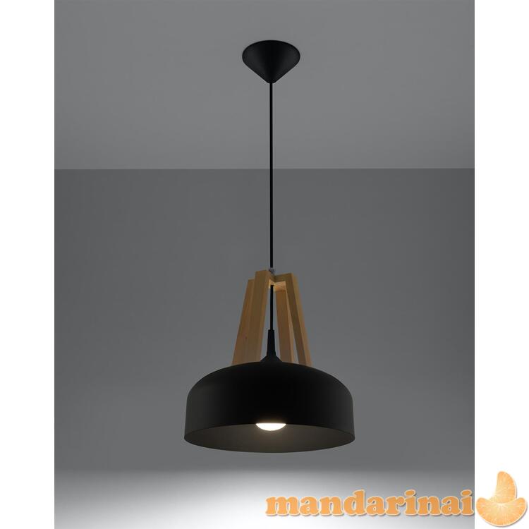 Pakabinama lemputė Casco juoda/natūrali mediena