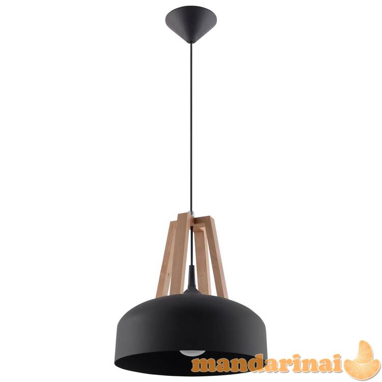 Pakabinama lemputė Casco juoda/natūrali mediena